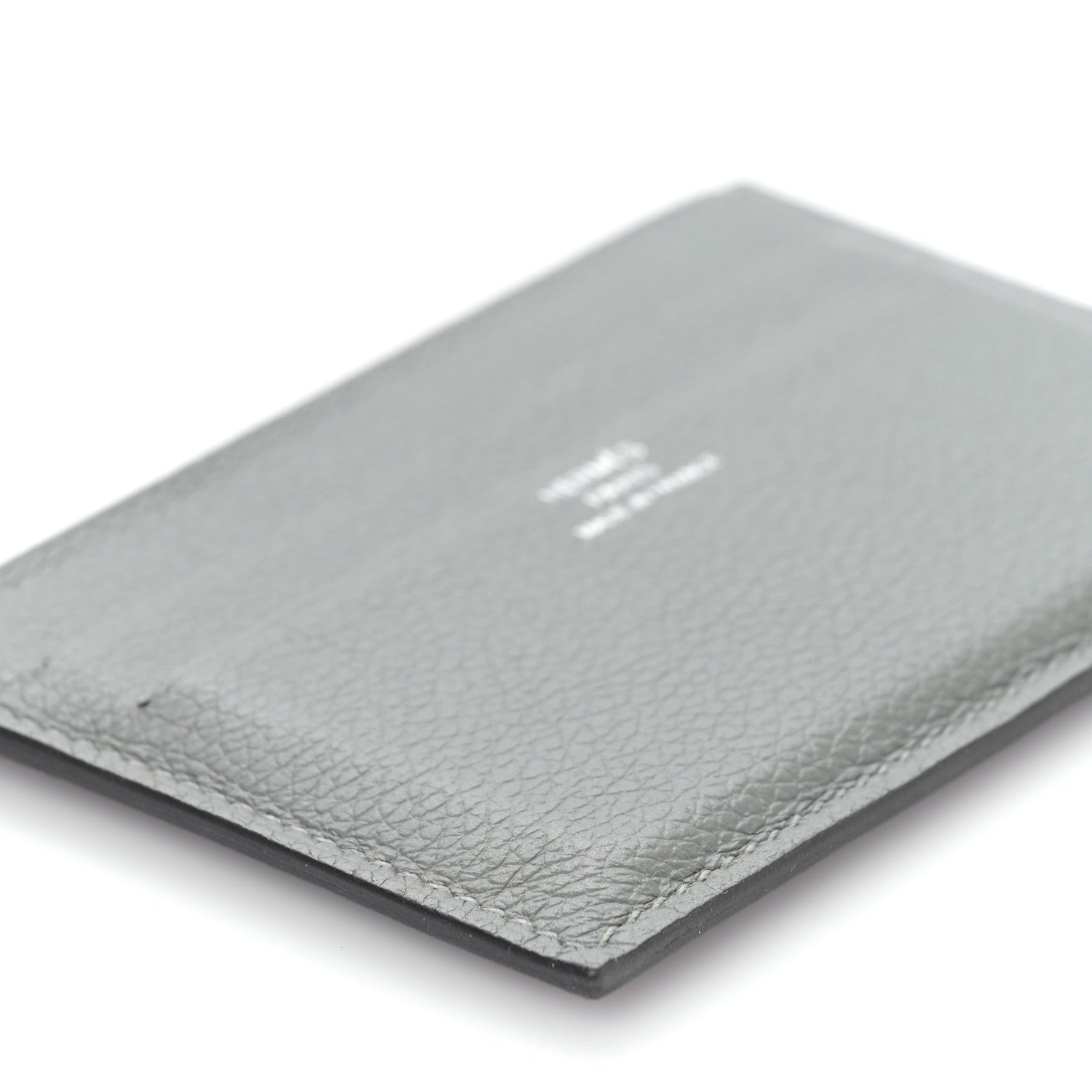 Hermes Evercolor Citizen Twill Card Case Gris Meyer Bleu De France 8 of 9