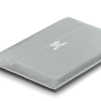 Hermes Evercolor Citizen Twill Card Case Gris Meyer Bleu De France 8 of 9