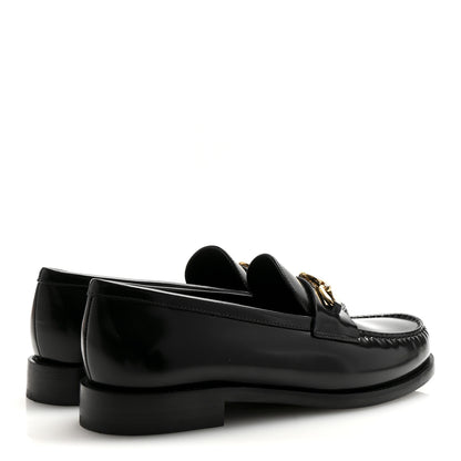 Louis Vuitton Glazed Calfskin Chess Flat Loafers 39 Black 5 of 9