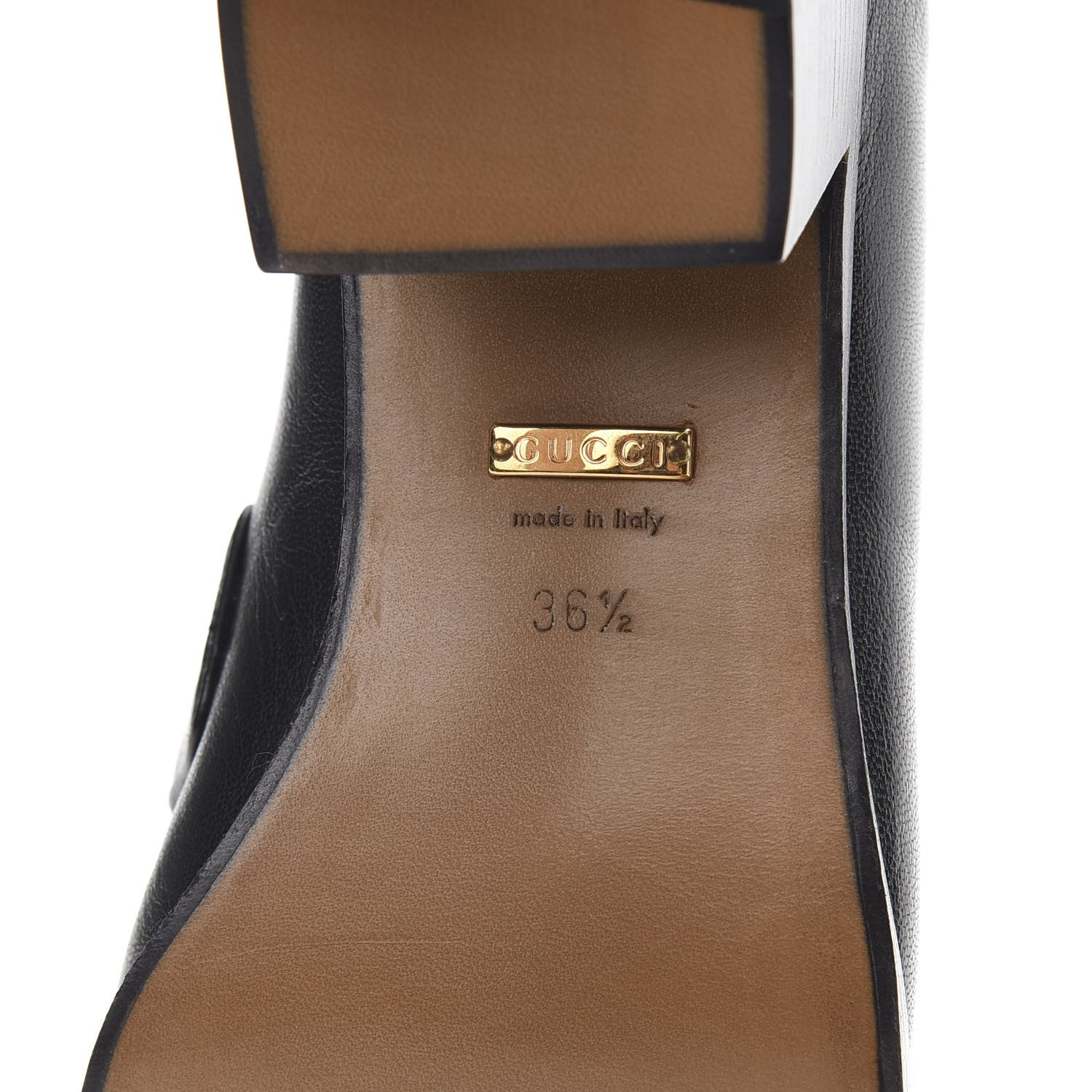 Gucci Lambskin Union Jack Horsebit Loafer Pumps 36.5 Black 6 of 8