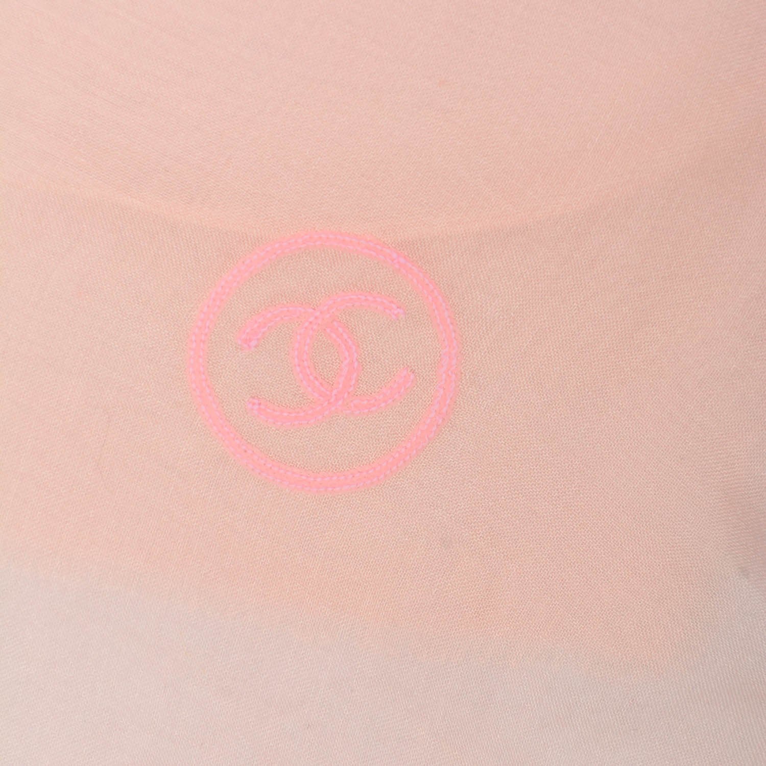 Chanel Modal Cashmere Sequins CC Scarf Rose Pale 4 of 7