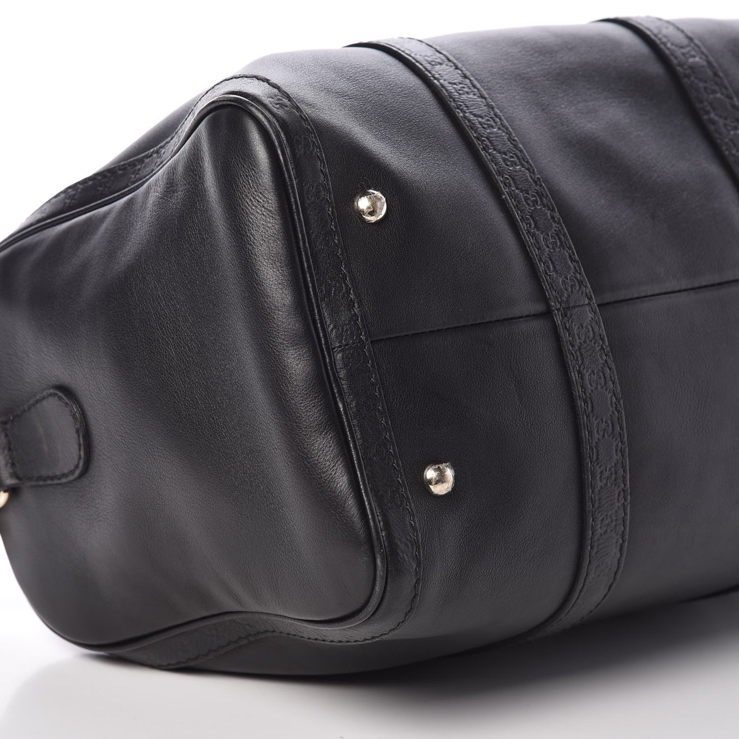 Calfskin Microguccissima Trim Medium Boston Black