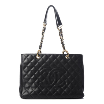 Chanel Caviar Quilted Grand Shopping Tote GST Black 1 of 9