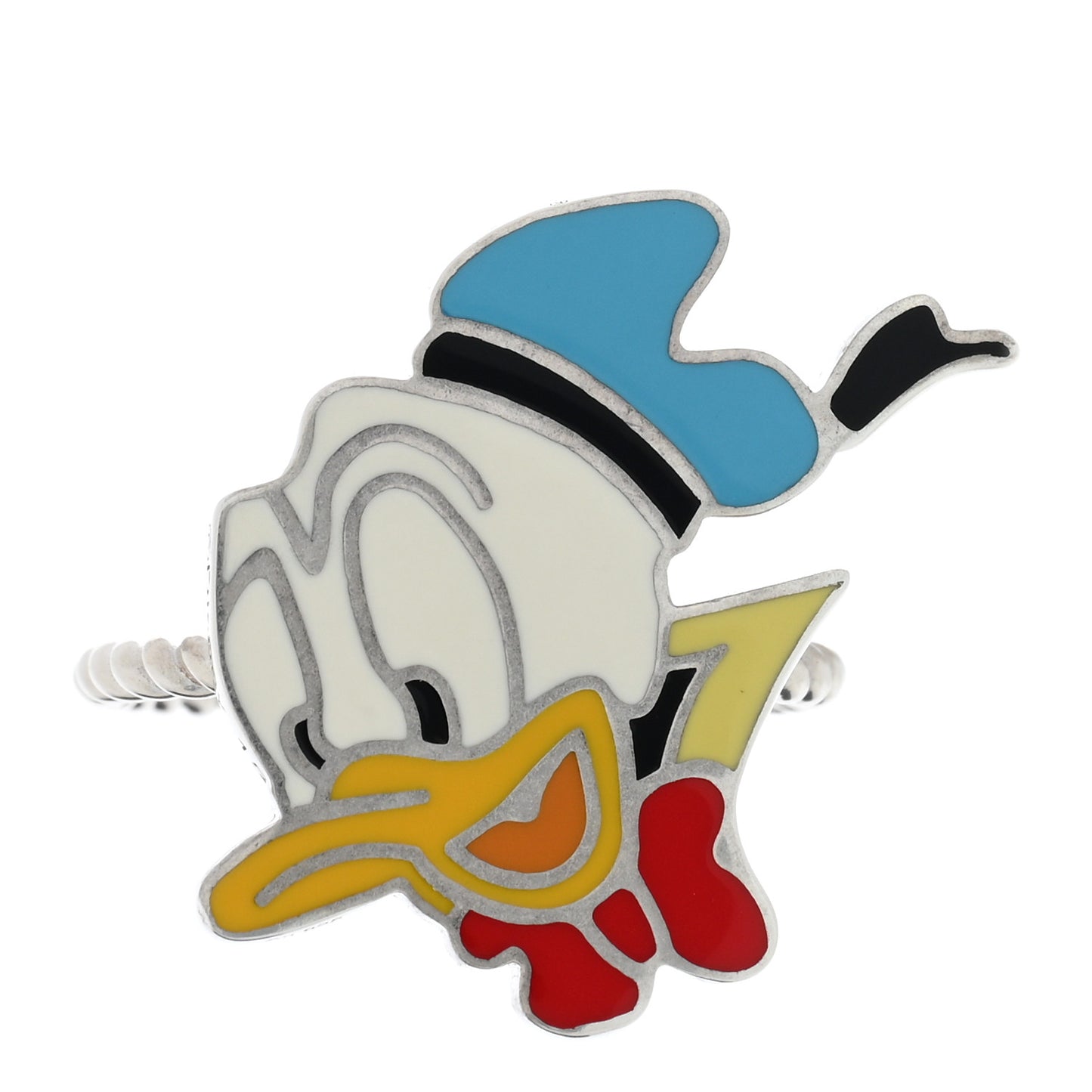 X Disney Sterling Silver Enamel Daisy Duck Ring 54 7