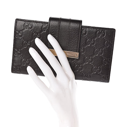 Gucci Guccissima Ladies Web Long Wallet Black 2 of 6