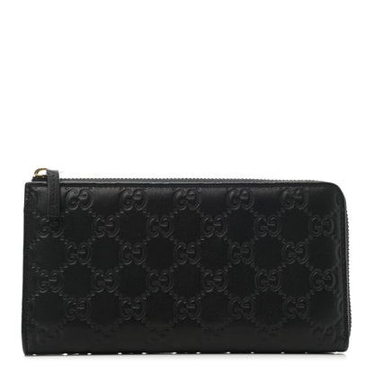 Gucci Guccissima Donna Long Wallet Black 1 of 9