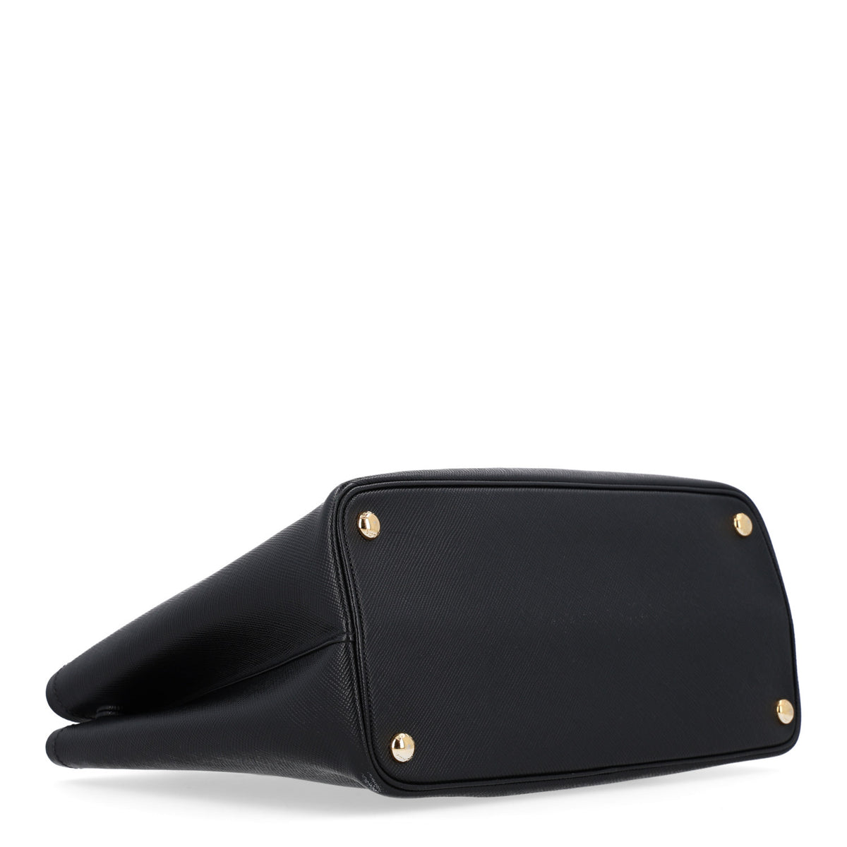 Prada Saffiano Cuir Medium Double Bag Black Fuoco 3 of 10