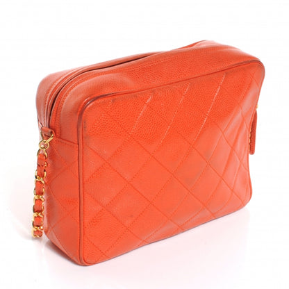 Chanel Caviar Quilted Camera Case Orange 3 of 8