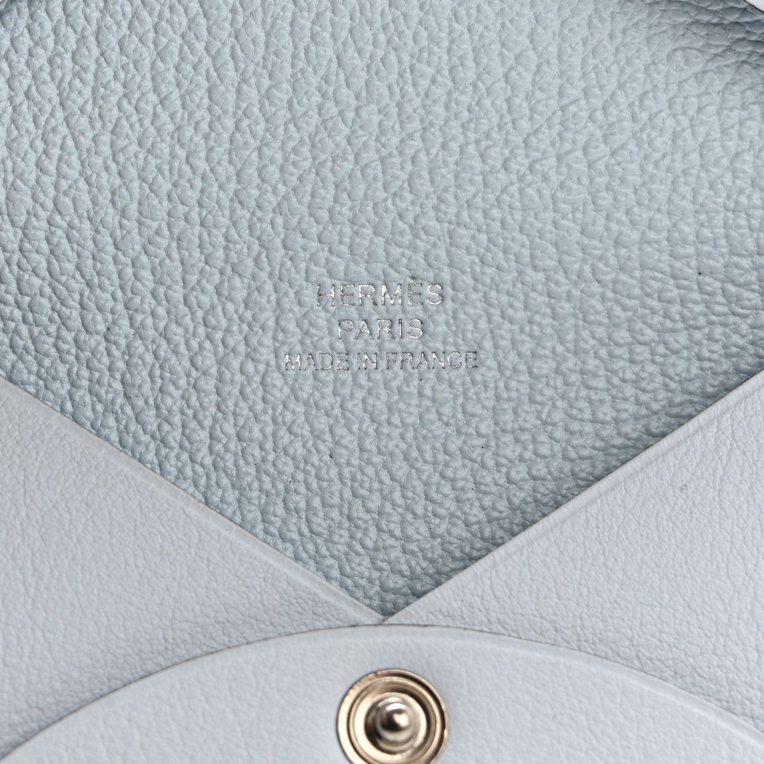 Hermes Swift Printed Cowboy Calvi Card Case Bleu Brume 6 of 8