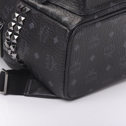 MCM Visetos Small Side Stud Stark Backpack Black 5 of 12
