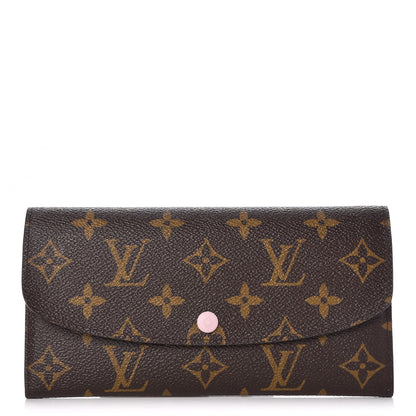 Louis Vuitton Monogram Emilie Wallet Rose Ballerine 1 of 8