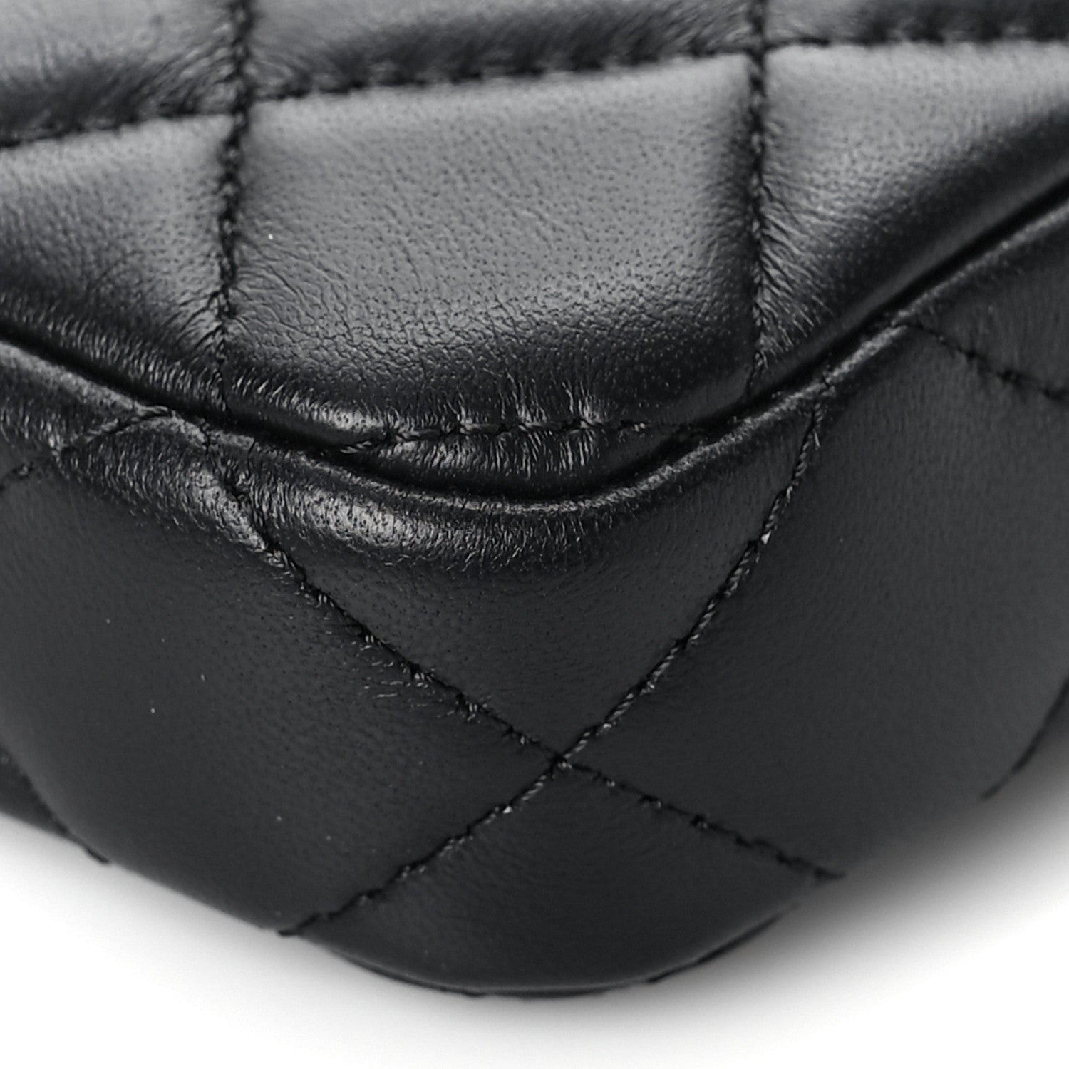 Chanel Lambskin Quilted Small Clutch With Chain Black 10 of 11