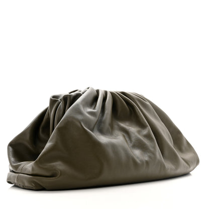 Bottega Veneta Smooth Butter Calf The Pouch Oversized Clutch Kaki Fondent 3 of 9