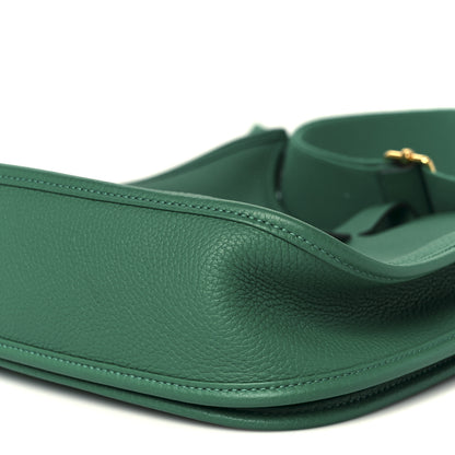Hermes Taurillon Clemence EVELYNE III PM Malachite 11 of 11