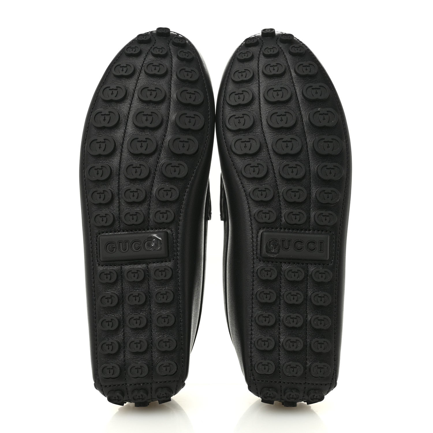 Gucci Soft Clove Calfskin Mens Horsebit Driver Loafers 9 Black 6 of 10