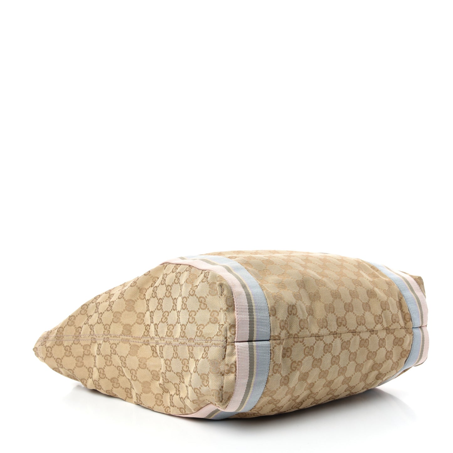 GG Monogram Medium Web Handle Vertical Tote Pink Blue