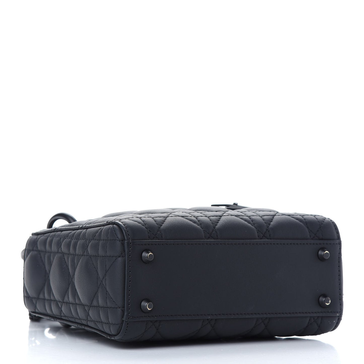 Ultra Matte Calfskin Cannage Mini Lady Dior Black