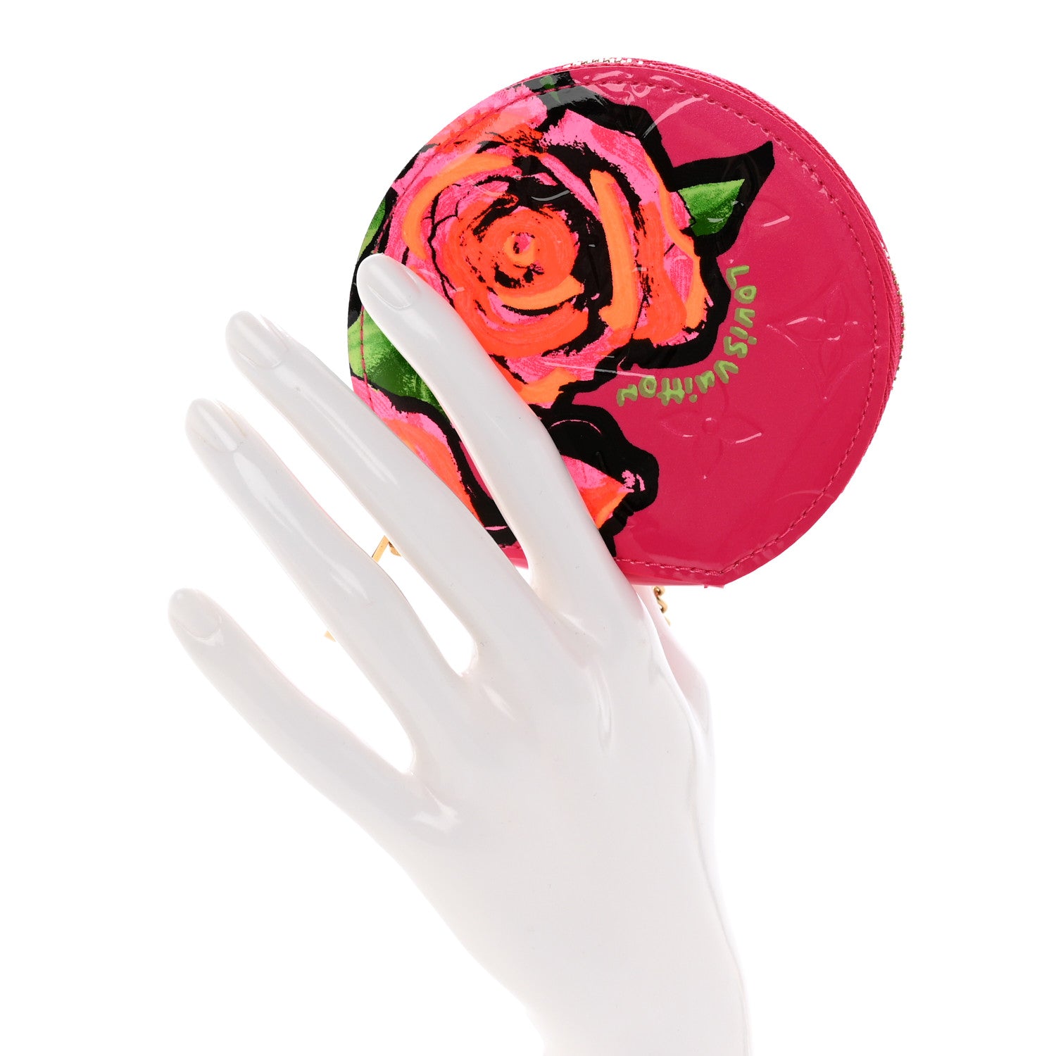 Louis Vuitton Vernis Roses Chapeau Coin Purse Rose Pop 2 of 7