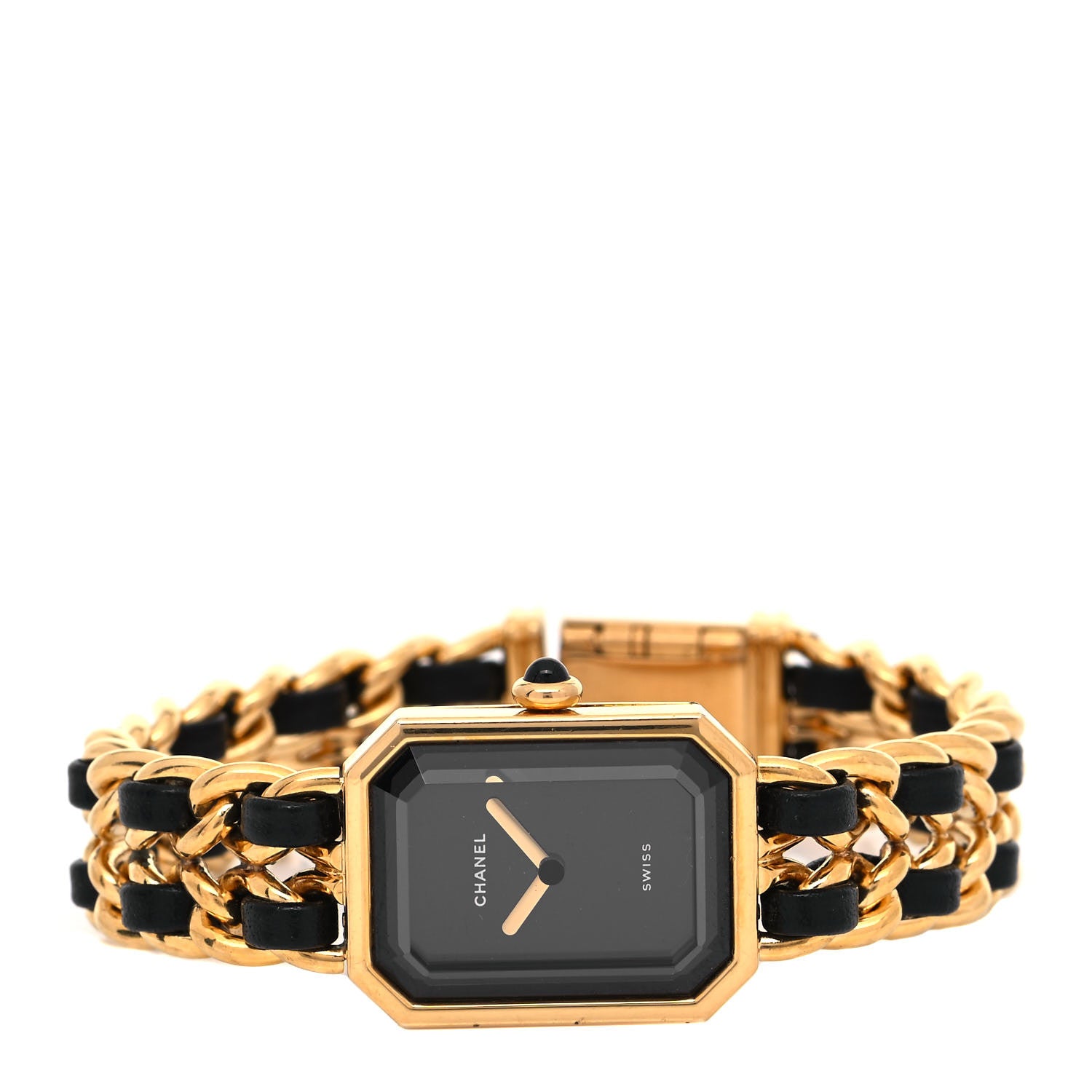 Chanel Stainless Steel Lambskin 20mm Chain Premiere Quartz Watch Gold L 2 of 4