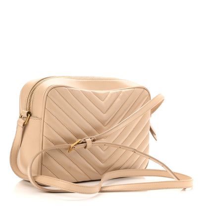 Saint Laurent Calfskin Matelasse Monogram Lou Camera Bag Dark Latte 3 of 10
