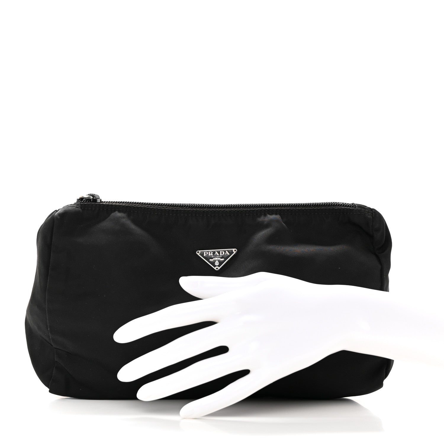 Prada Nylon Tessuto Pouch Black 2 of 8