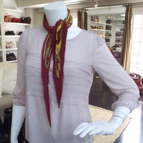 Hermes Silk Plisse Le Mors A La Conetable Scarf 2 of 7