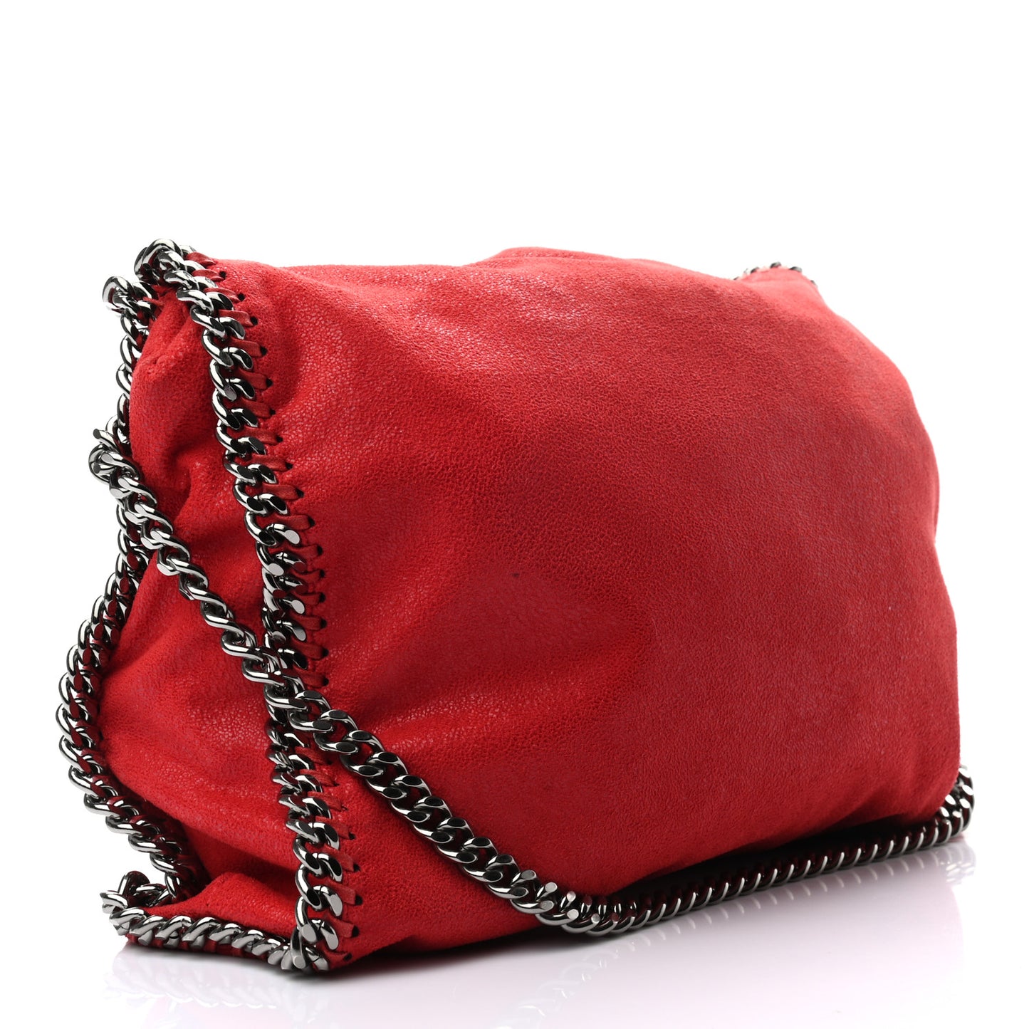 Shaggy Deer Falabella Fold Over Tote Cherry