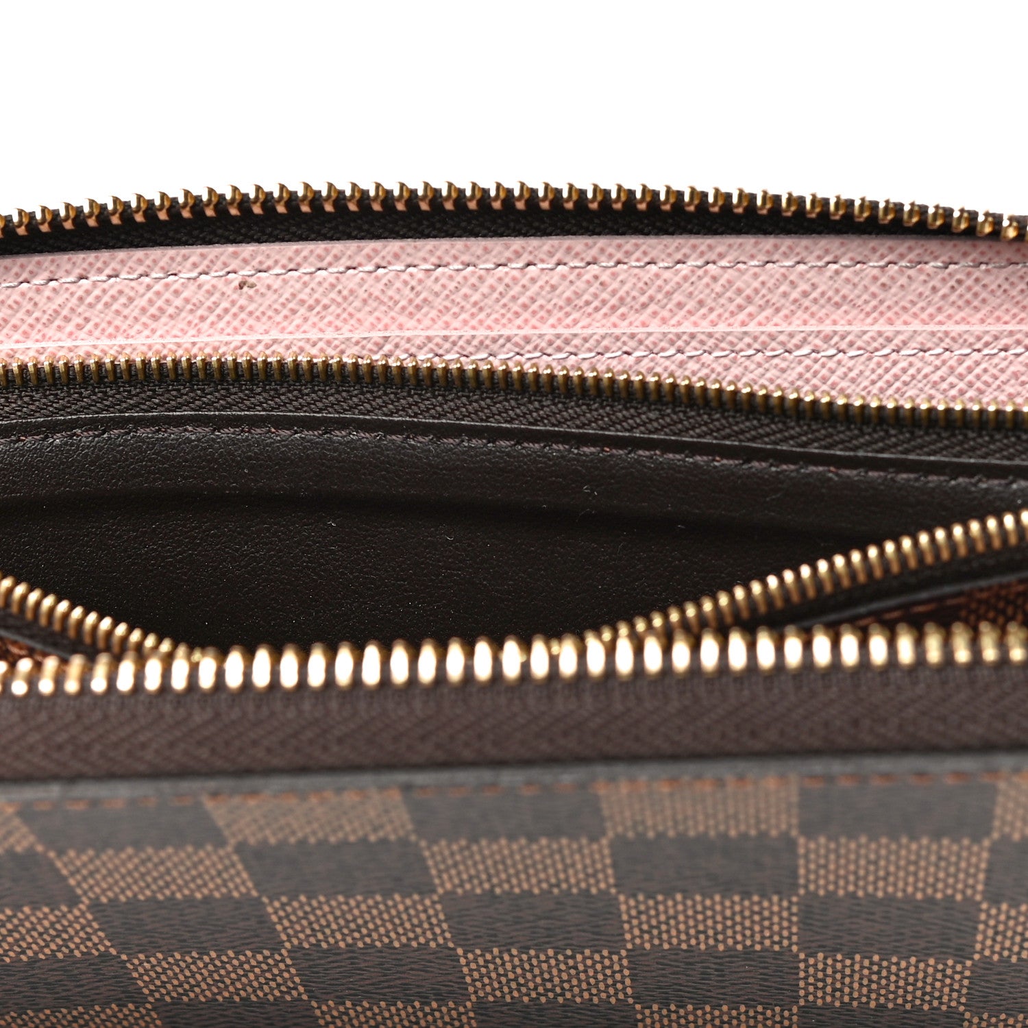 Louis Vuitton Damier Ebene Clemence Wallet Rose Ballerine 10 of 11