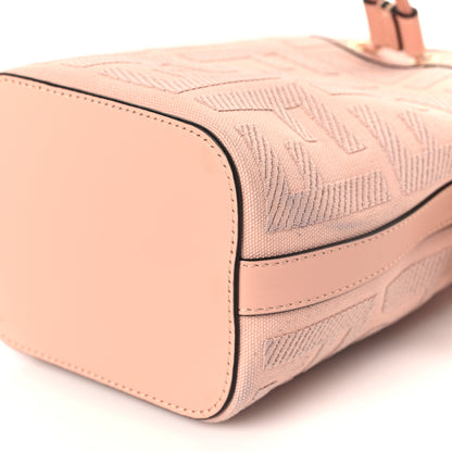Fendi Canvas Nappa F is Fendi FF Embroidered Mini Mon Tresor Bucket Bag Baby Pink 9 of 9