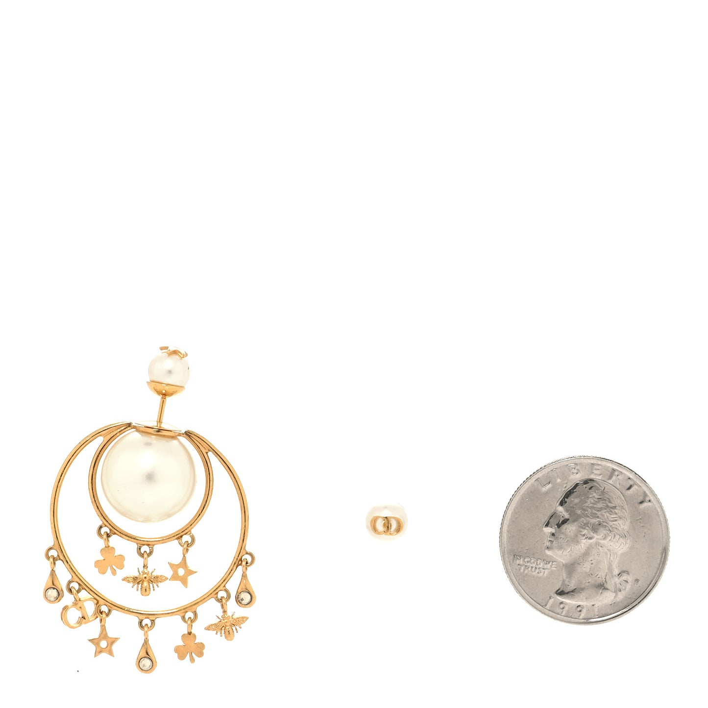 Pearl Mise En Dior Tribal Hoop Earrings