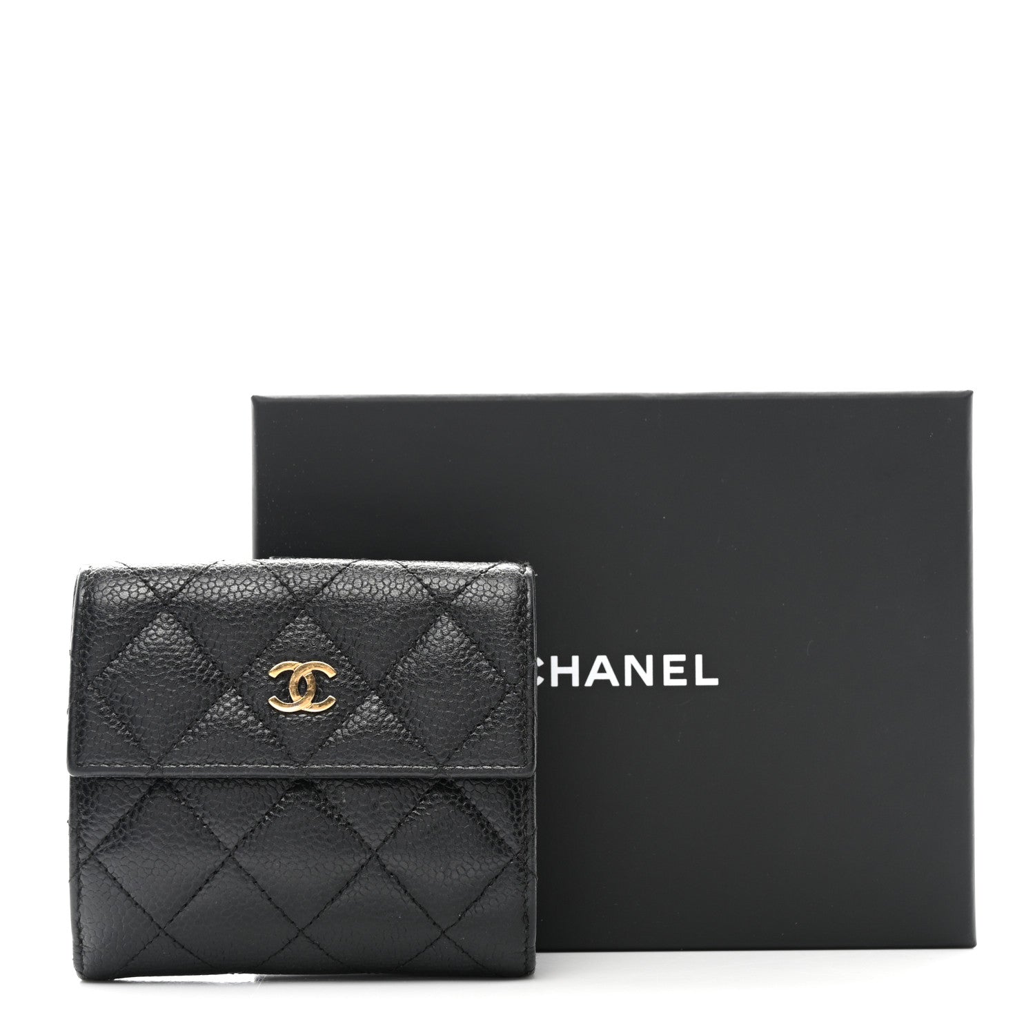 Chanel Caviar Quilted Compact French Flap Wallet Black 12 of 12