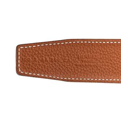 Hermes Box Togo 32mm H Belt 100 Black Gold 3 of 6
