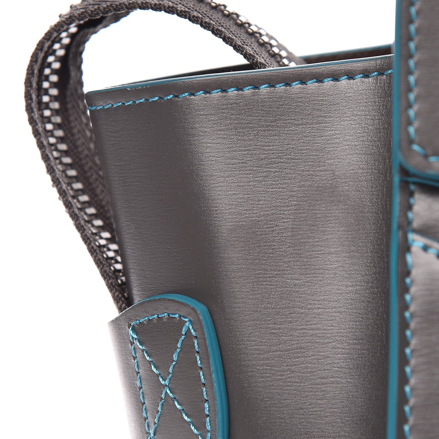 Celine Satin Debossed Calfskin Micro Luggage Anthracite 11 of 12