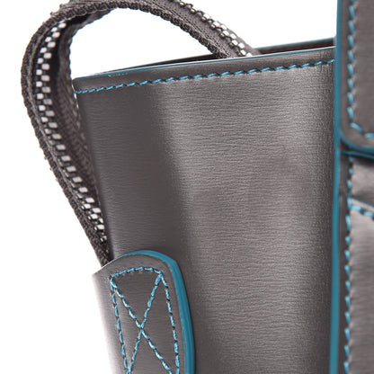 Celine Satin Debossed Calfskin Micro Luggage Anthracite 11 of 12