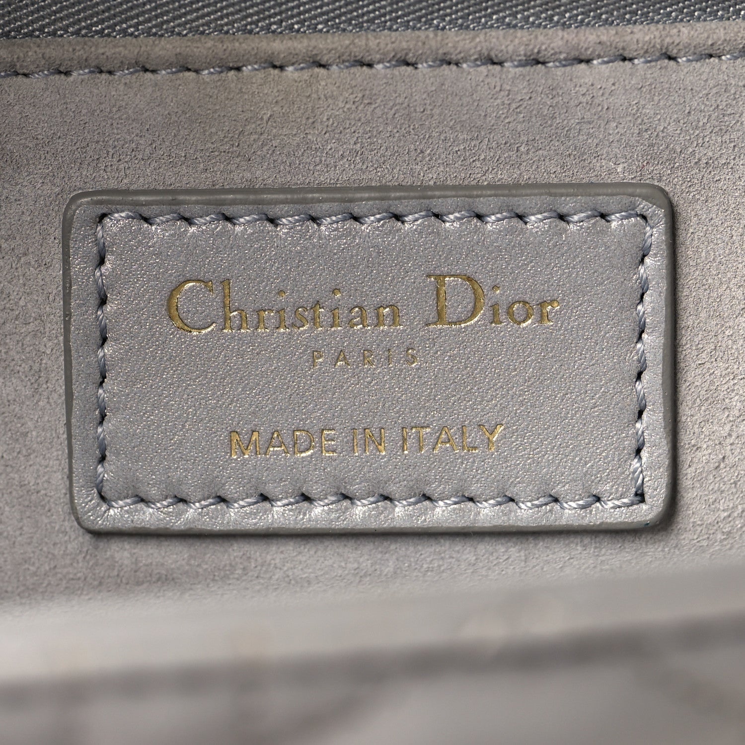 Christian Dior Pearly Lambskin Cannage Medium Lady Dior Grey 6 of 10