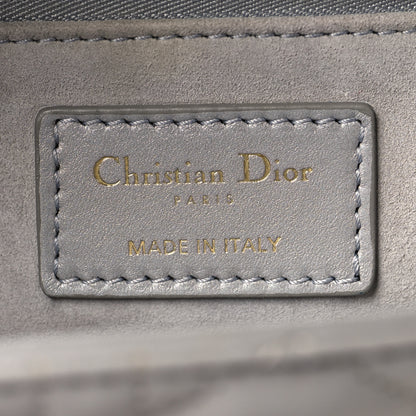Christian Dior Pearly Lambskin Cannage Medium Lady Dior Grey 6 of 10