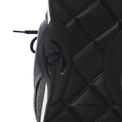 Chanel Stretch Fabric CC Sneakers 41 Grey 6 of 8