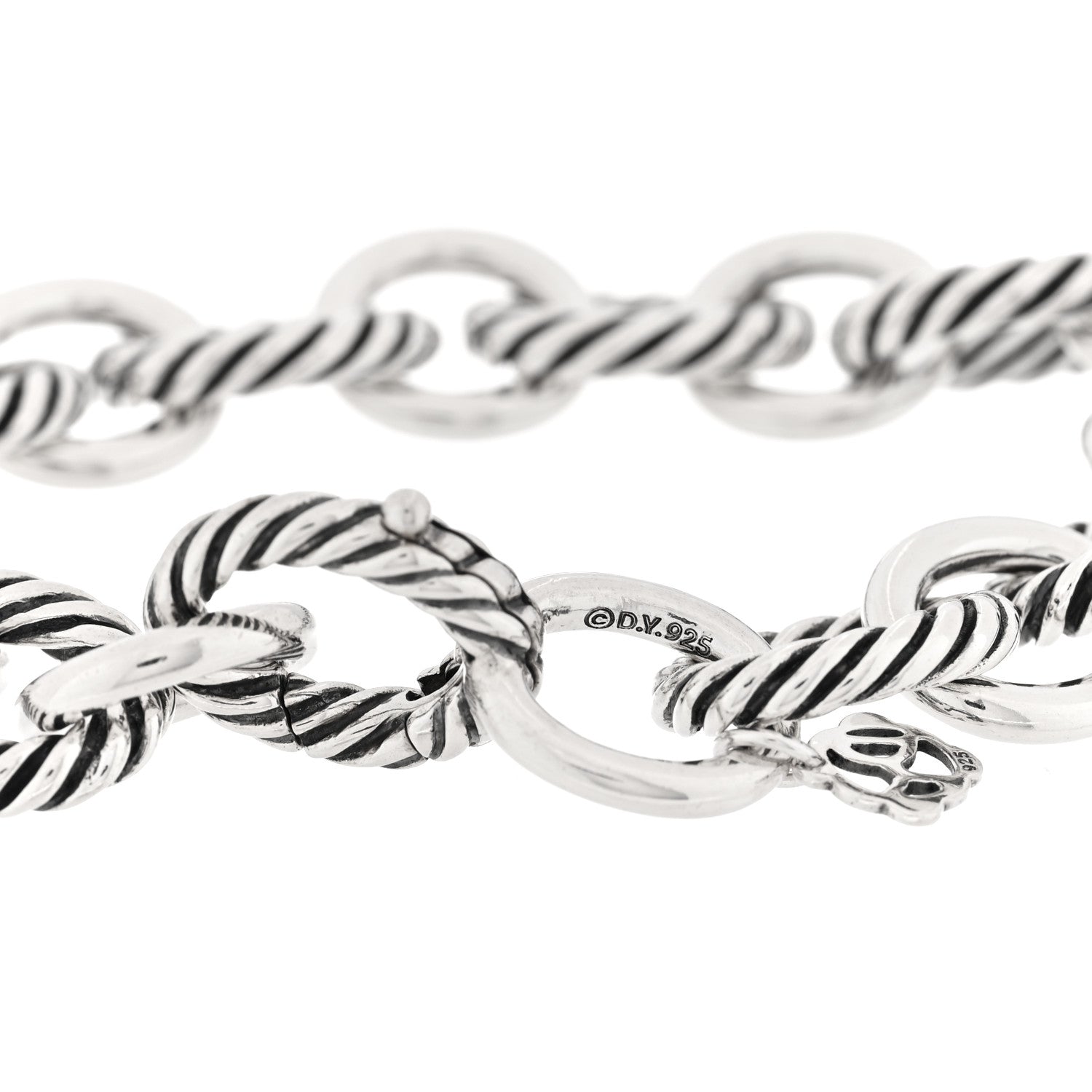David Yurman Sterling Silver 10mm Medium Oval Link Bracelet 3 of 3