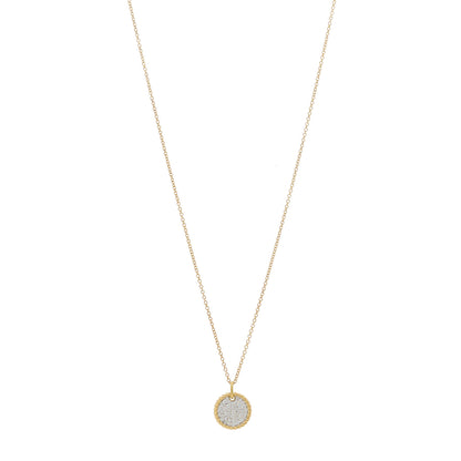 David Yurman 18K Yellow Gold Diamond Cable Collectibles Pave Charm Pendant Necklace 1 of 5