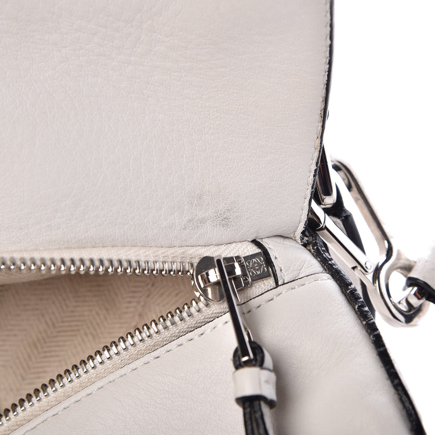 Calfskin Puzzle Bag White