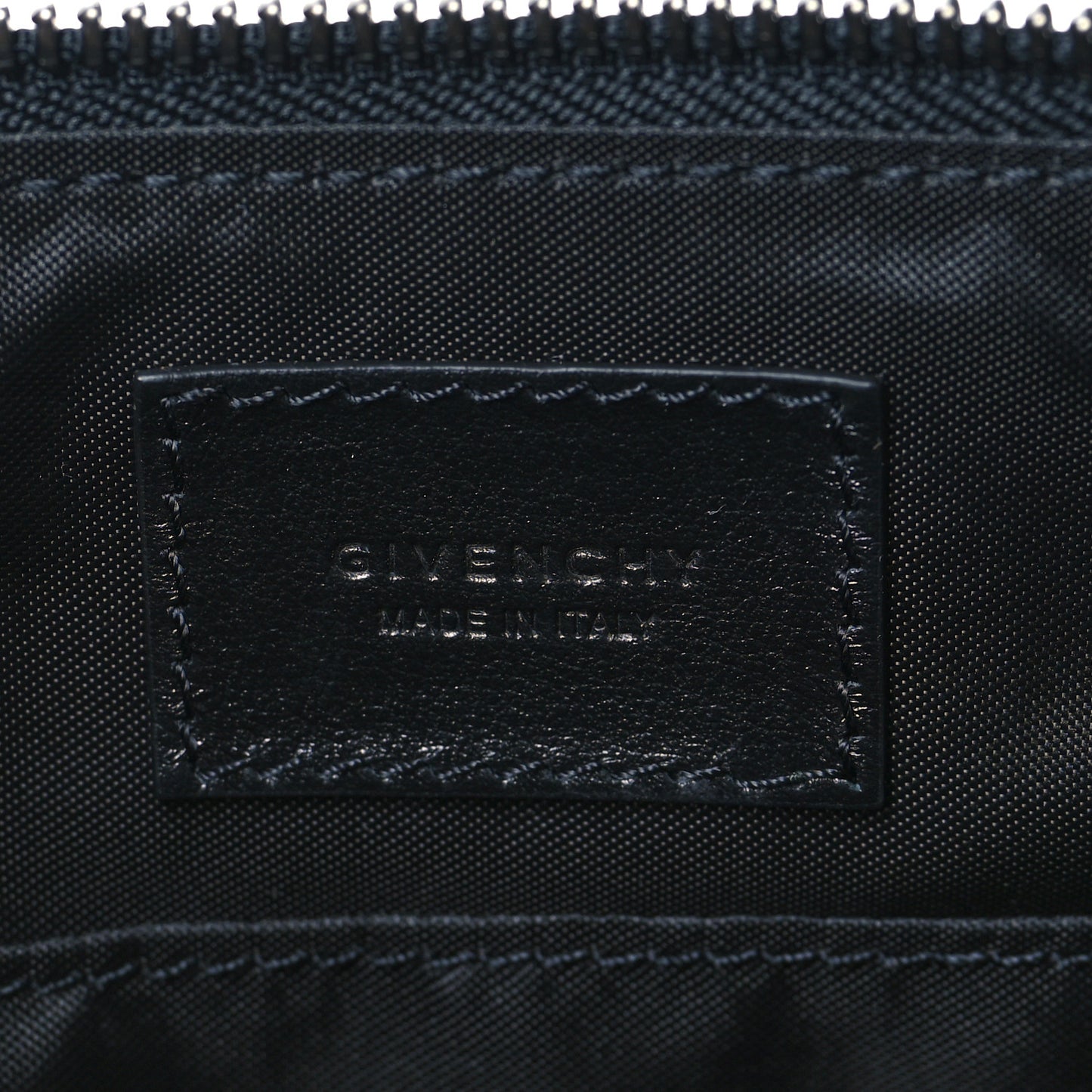 Canvas Logo Plaid Pouch Black White