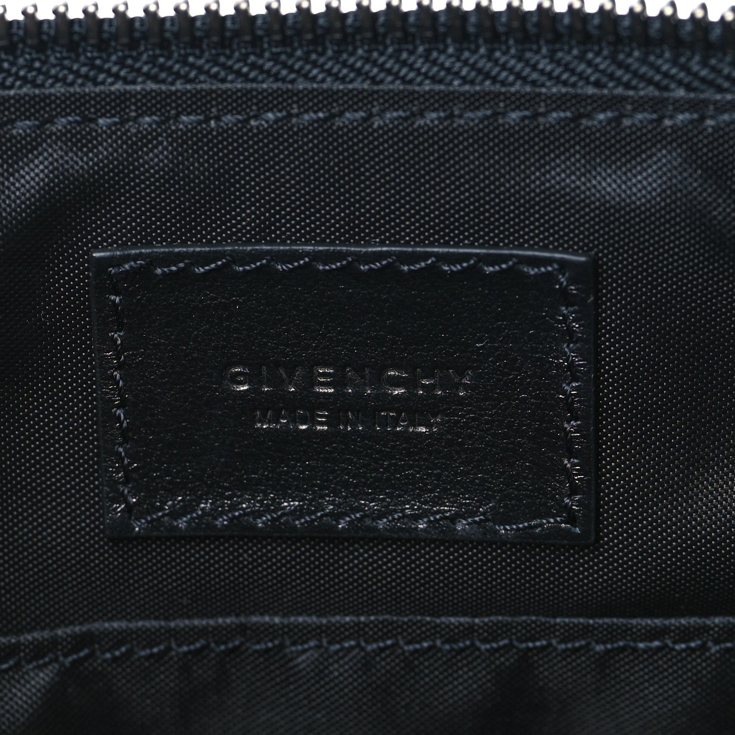 Givenchy Canvas Logo Plaid Pouch Black White 6 of 11