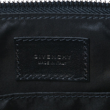 Givenchy Canvas Logo Plaid Pouch Black White 6 of 11