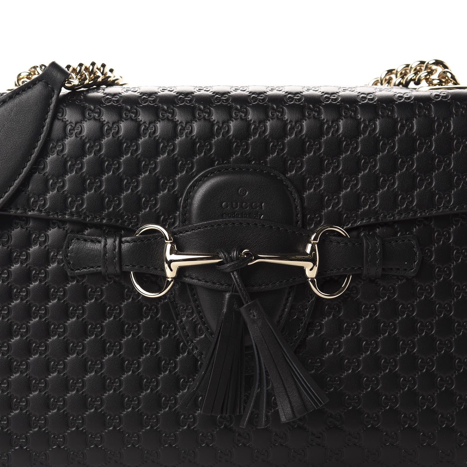 Gucci Microguccissima Medium Emily Chain Shoulder Bag Black 10 of 10