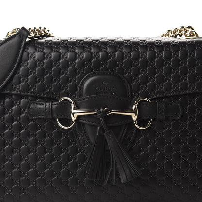 Gucci Microguccissima Medium Emily Chain Shoulder Bag Black 10 of 10