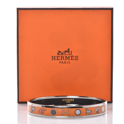 Hermes Enamel Printed Narrow Bracelet 70 6 of 6