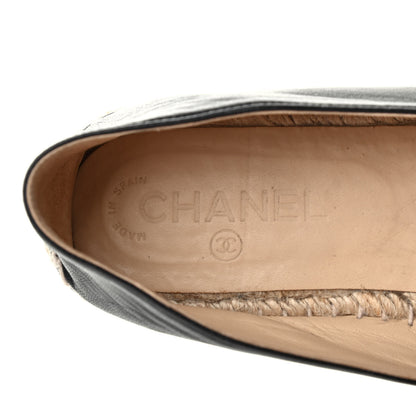 Chanel Lambskin CC Espadrilles 40 Black 6 of 8