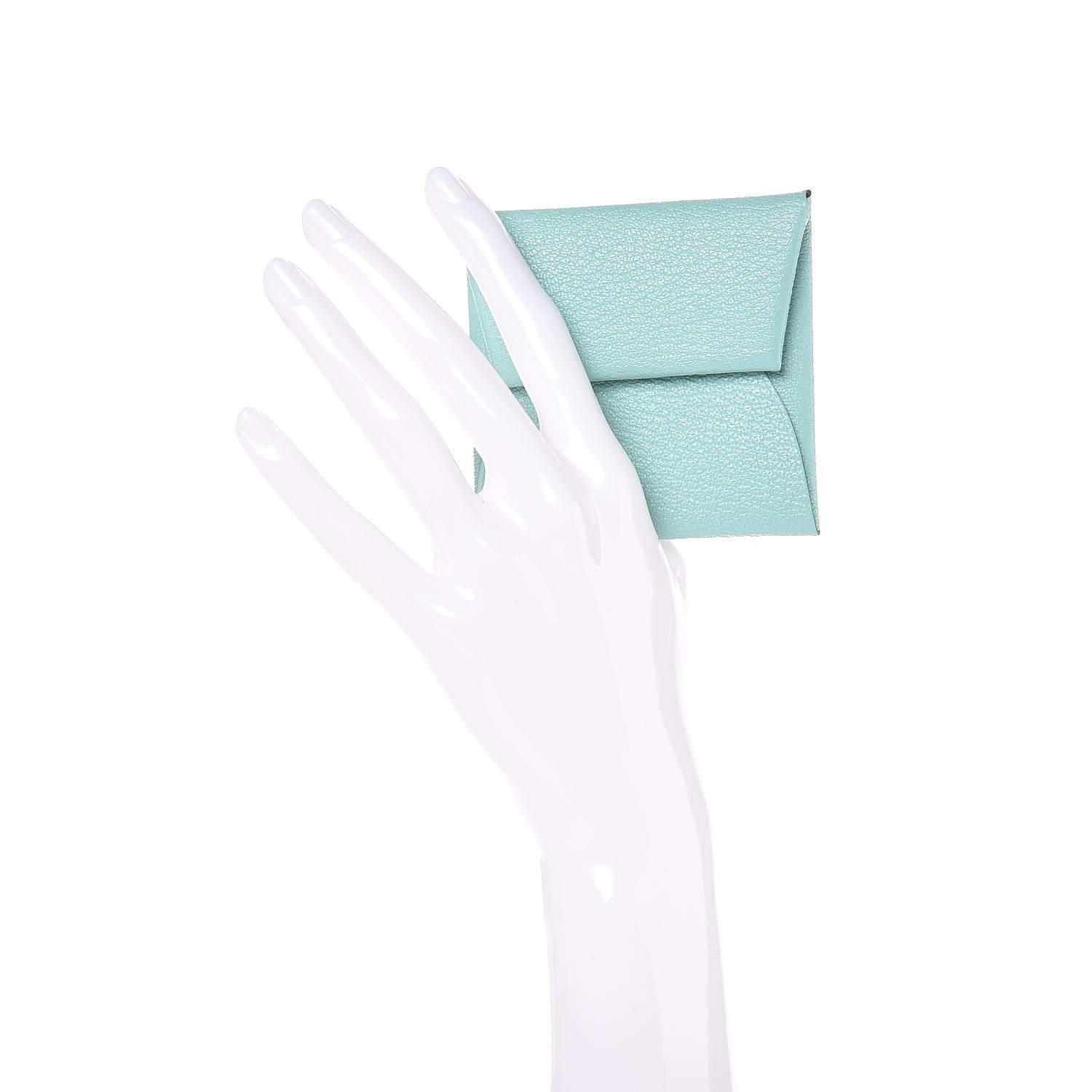 Hermes Chevre Mysore Bastia Coin Purse Aqua 2 of 7