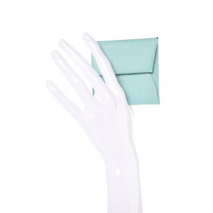 Hermes Chevre Mysore Bastia Coin Purse Aqua 2 of 7