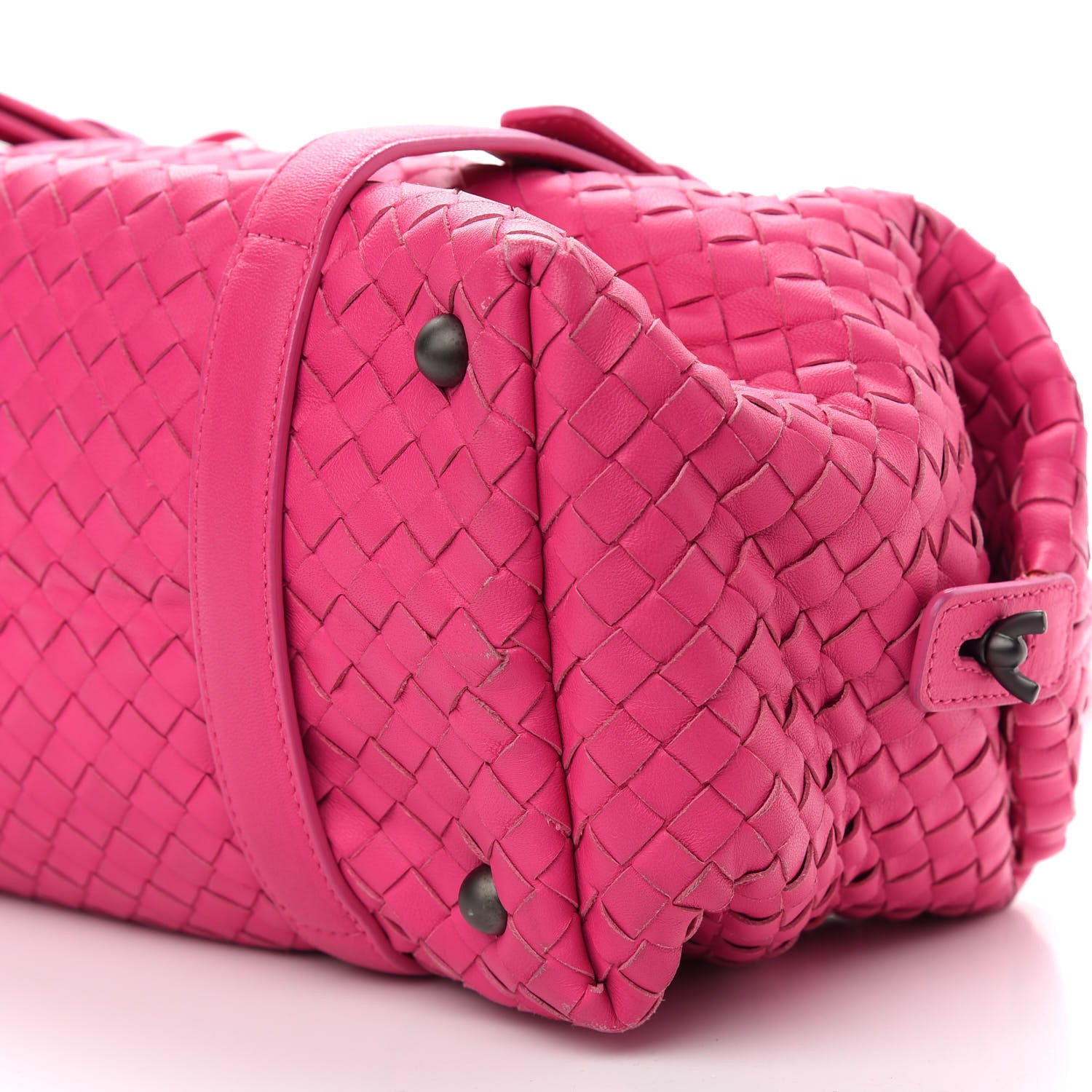 Bottega Veneta Nappa Intrecciato Montaigne Rings Satchel Fuchsia 9 of 10